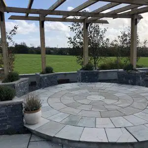 Dia 3.30 Mtrs Circle Set Dove Grey Sandstone