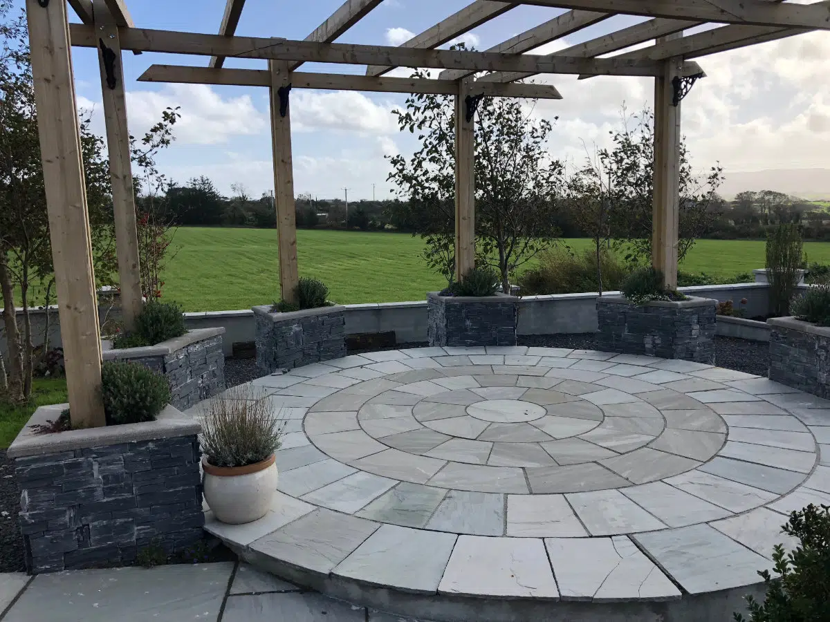Dia 3.30 Mtrs Circle Set Dove Grey Sandstone