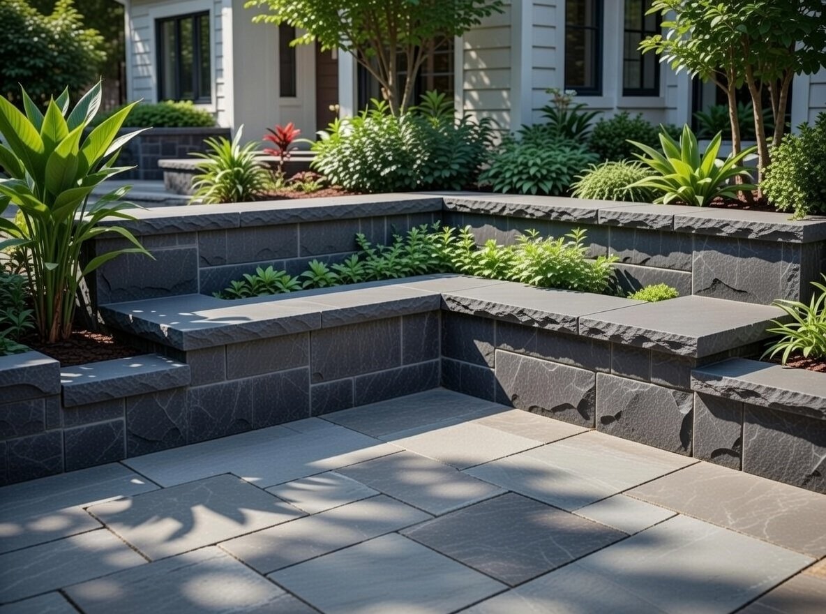 Black Lime Rockface Coping