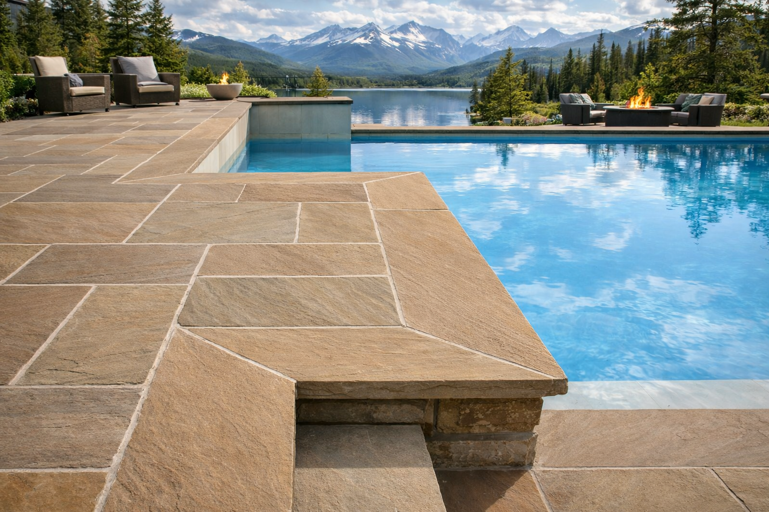 Autumn Brown Rockface Coping